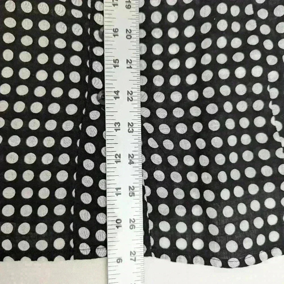Ecologie Black And White Polka Dot Cotton Shirt Size 1X 3/4 Sleeves. - Picture 9 of 9